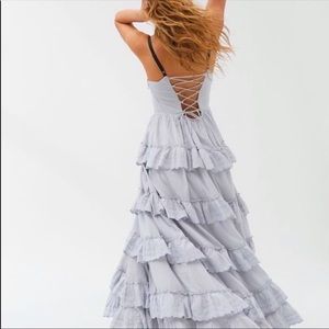 UO RARE Annabelle tiered ruffle boho maxi dress